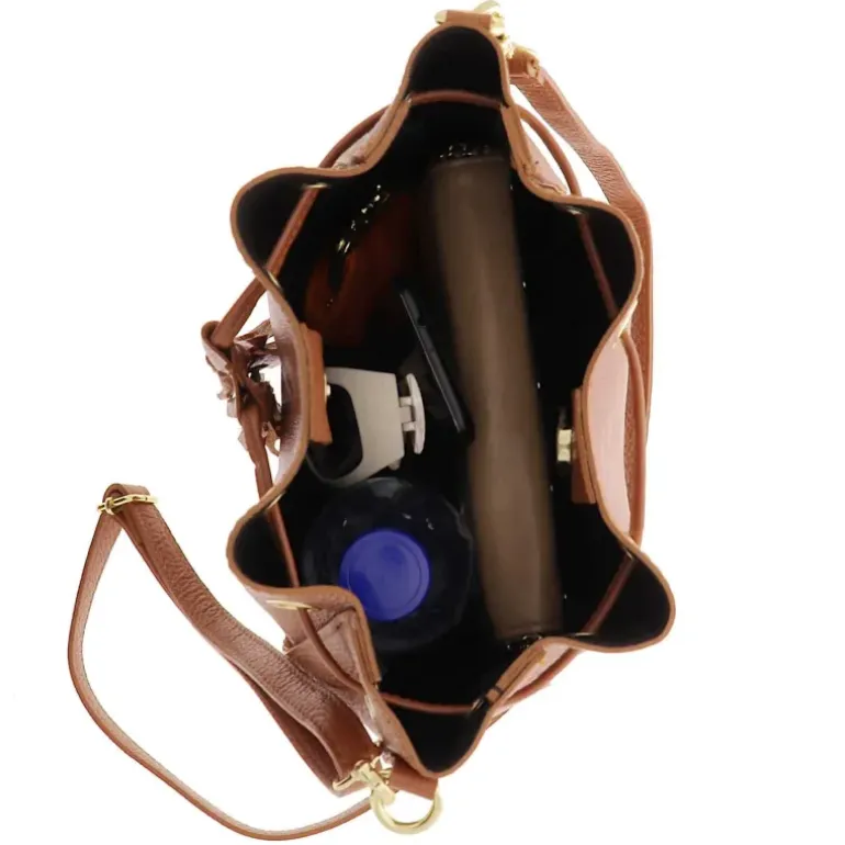 ABRIL sac seau en cuir