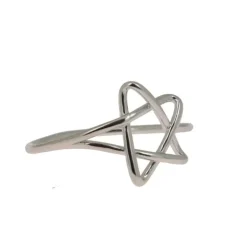 Bague argentee, Ambre