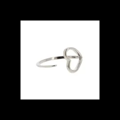 Bague argentee, petit coeur