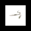 Bague argentee, petit serpent