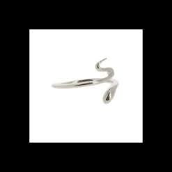 Bague argentee, petit serpent