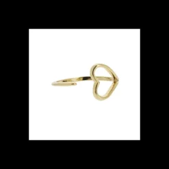 Bague doree, petit coeur