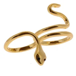 Bague Double Serpente, dore