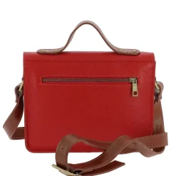 BALDONE sac cartable en cuir metallise