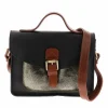 BALDONE sac cartable en cuir metallise