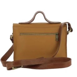 BALDONE sac cartable en cuir metallise