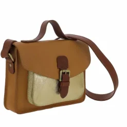 BALDONE sac cartable en cuir metallise