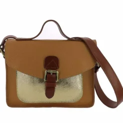 BALDONE sac cartable en cuir metallise