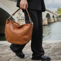 BRELEV sac hobo en cuir