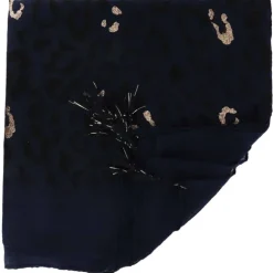 Echarpe Leopard, bleu