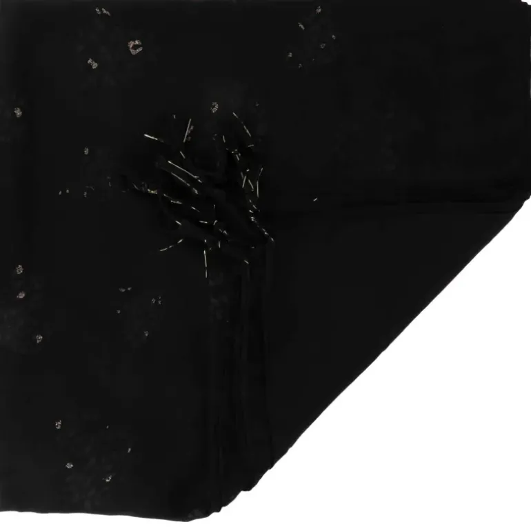 Echarpe Leopard, noir