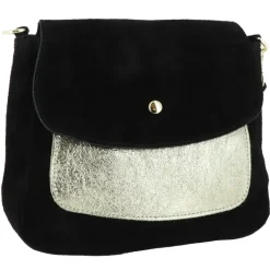 GOROKAS sac bandouliere en cuir effet metallisee