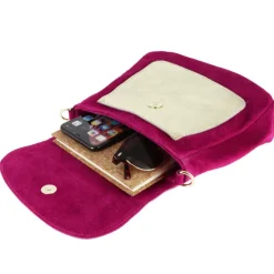 GOROKAS sac bandouliere en cuir effet metallisee