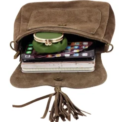 MARTIGA sac bandouliere en cuir daim