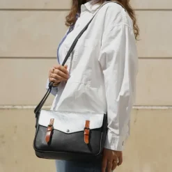 OXFORD sac cartable irise en cuir