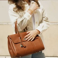 PARISIENNE grand sac a main en cuir