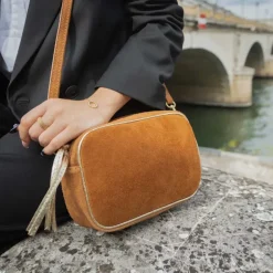Petit sac a bandouliere en cuir THEA
