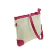 Pochette a bandouliere en cuir effet paille ASTRA