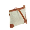 Pochette a bandouliere en cuir effet paille ASTRA
