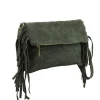 Sac a franges en cuir daim MILO