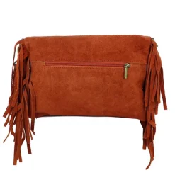 Sac a franges en cuir daim MILO