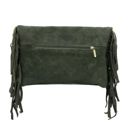 Sac a franges en cuir daim MILO