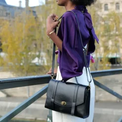 Sac a main cartable vintage en cuir YORK