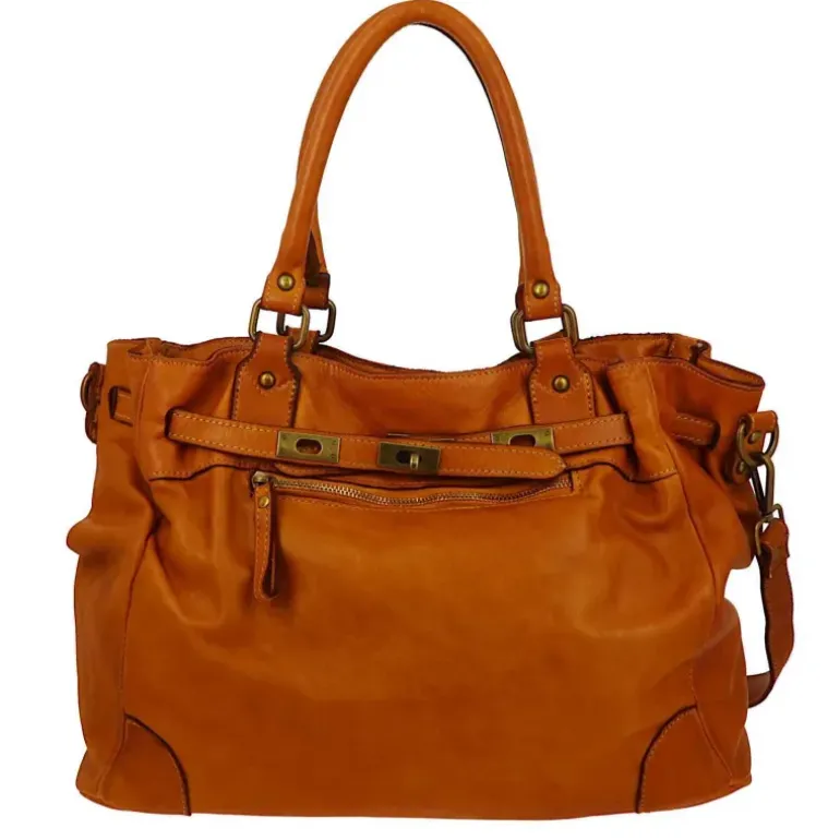 Sac cabas vintage en cuir CHIBIA