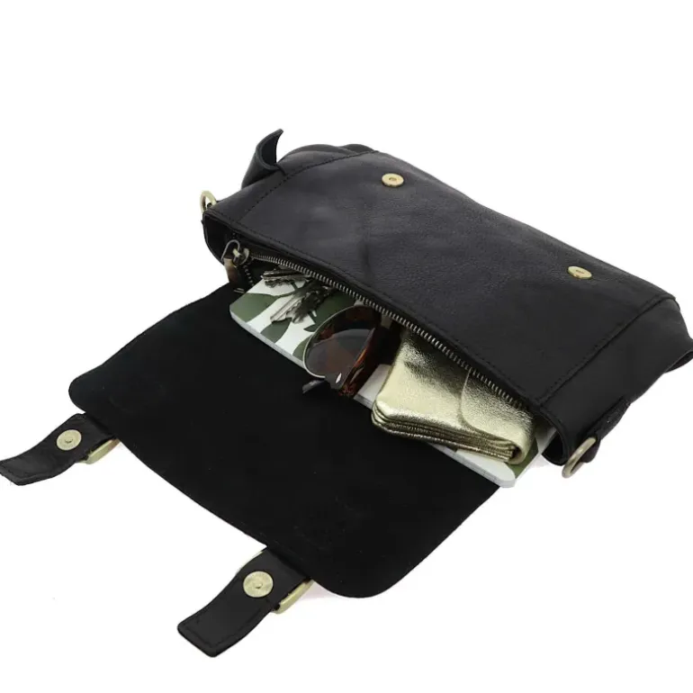 Sac cartable a bandouliere en cuir LYRIA