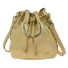 Sac seau en cuir metallise IRIS