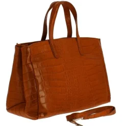 TOMBSOR sac a main en cuir croco