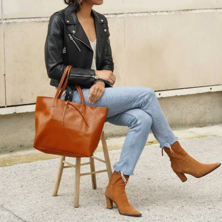 ULTRECH grand sac cabas en cuir